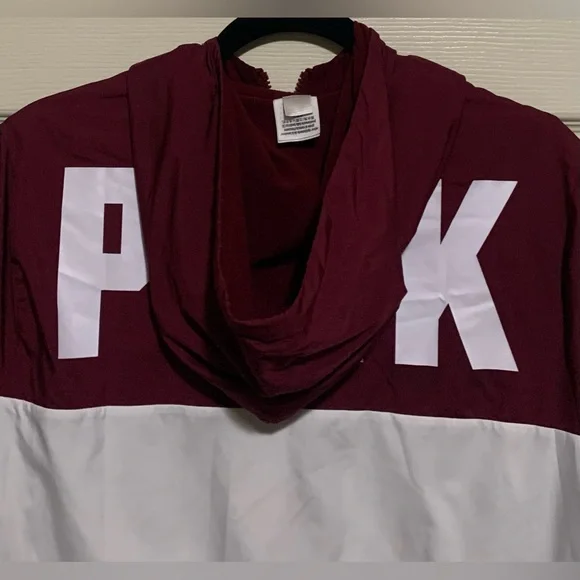 PINK Victoria's Secret Women Burgundy and Lavender Raincoat, XS/S NWOT. - Picture 5 of 12